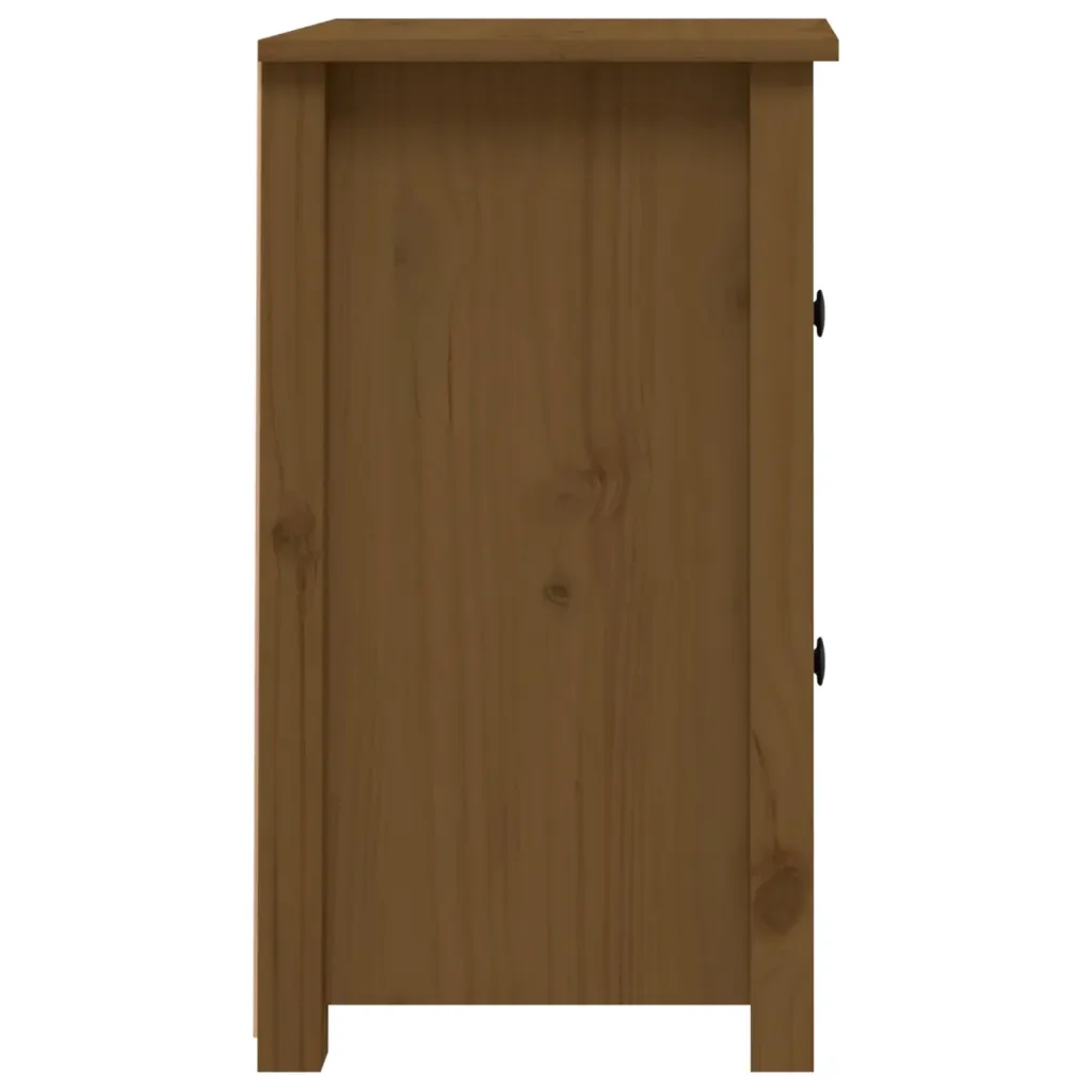 Comodini 2 pz ambra 40x35x61,5 cm in Legno Massello di Pino 820953 - Image 5