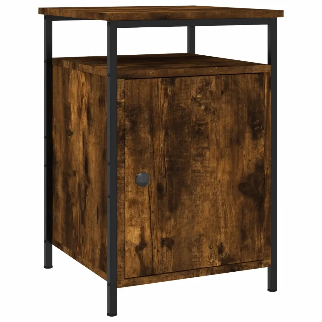 Comodini 2 pz Rovere Fumo 40x42x60 cm in Legno Multistrato 825868 - Image 3