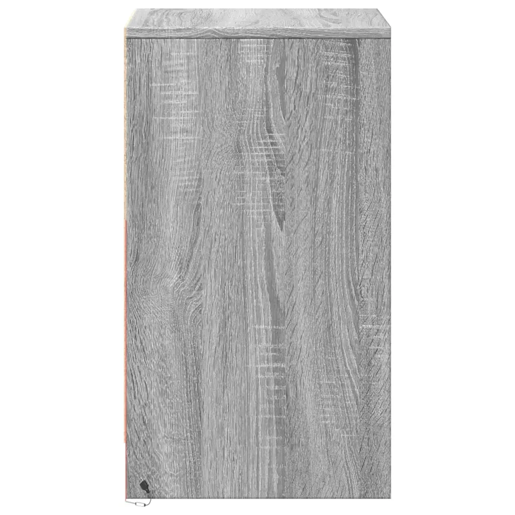 Comodini con Luci LED 2pz Grigio Sonoma in Legno Multistrato 852009 - Image 7