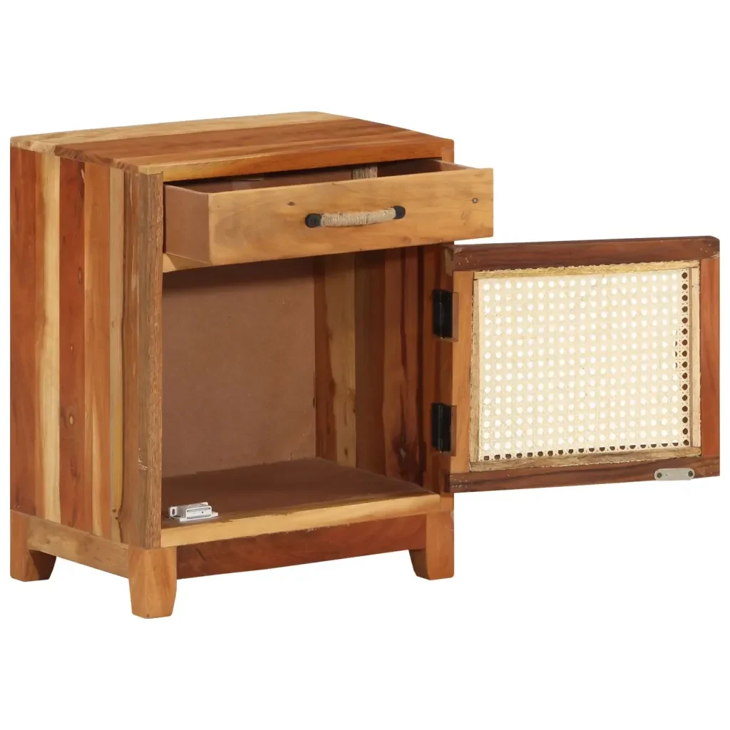 Comodino 40x30x50 cm in Legno Massello di Recupero 288094