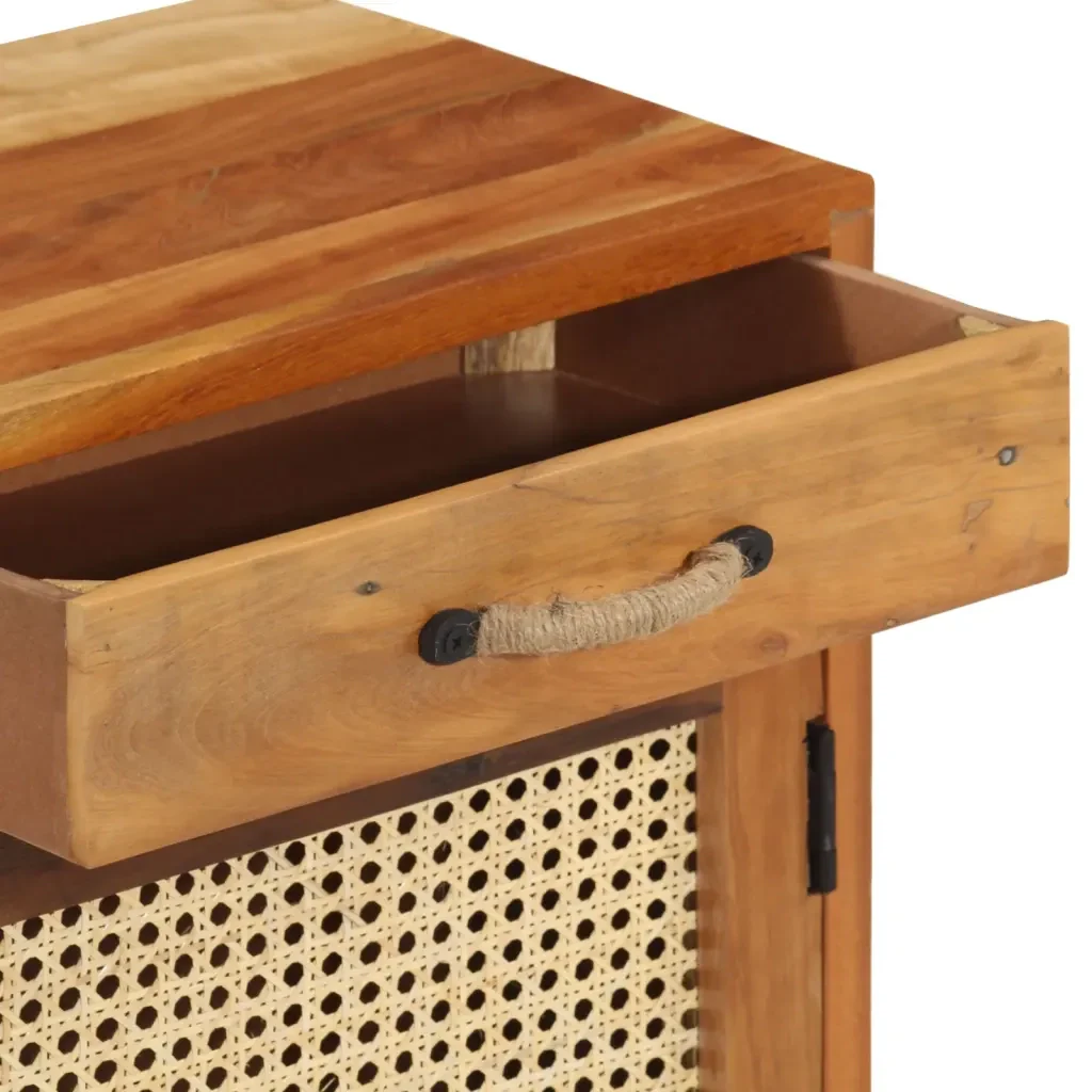 Comodino 40x30x50 cm in Legno Massello di Recupero 288094 - Image 4