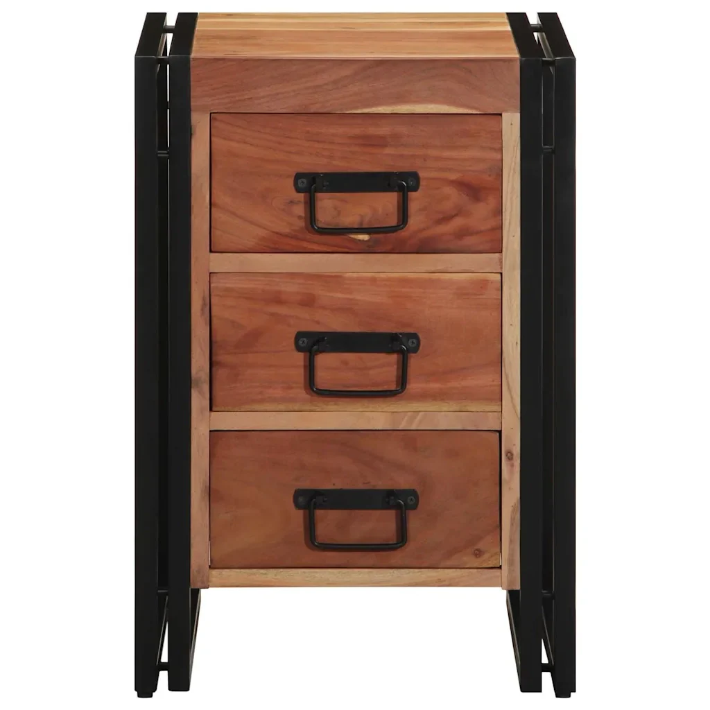 Armadio da Notte 40 x 40 x 59 cm Legno di Acacia Massello 4102731 - Image 6