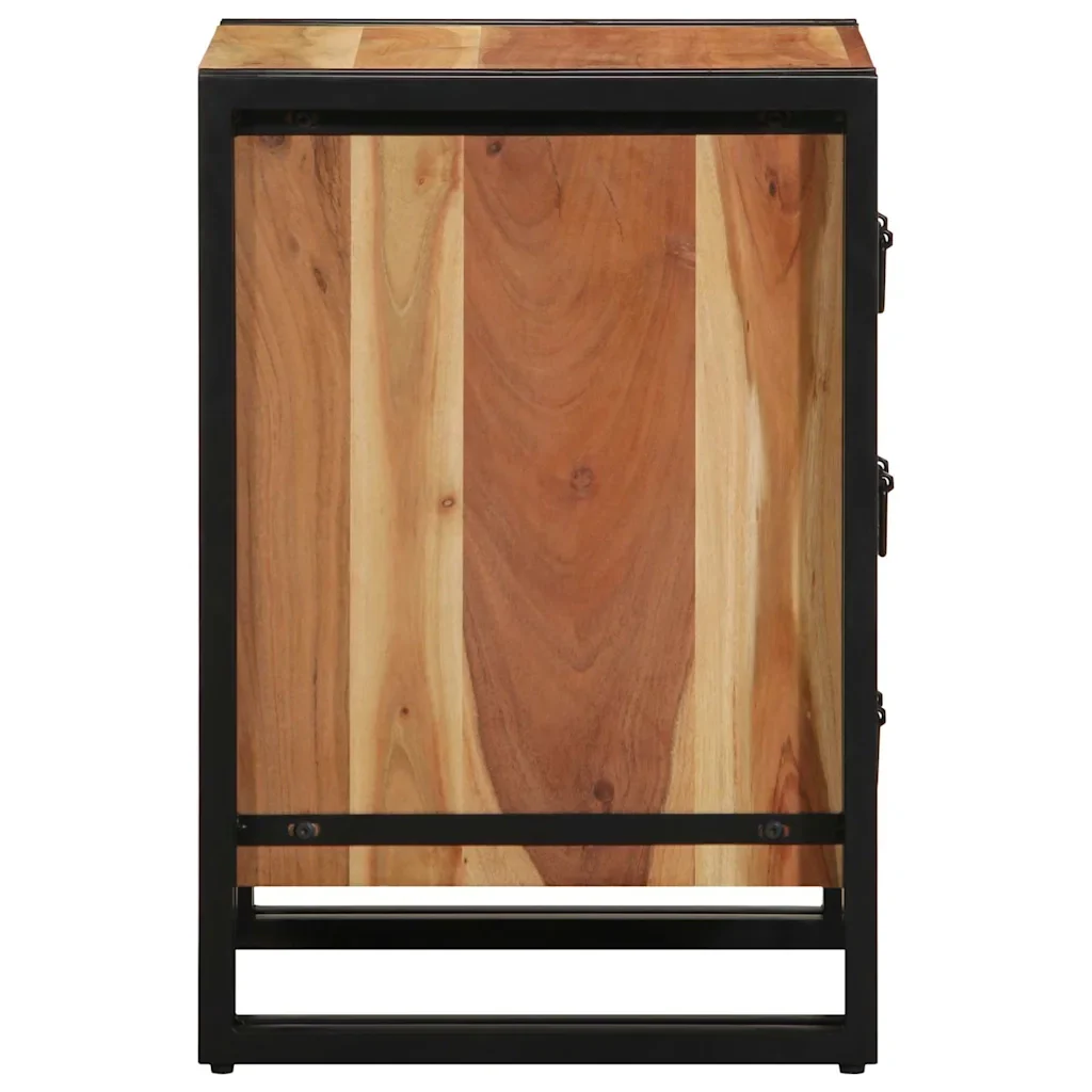 Armadio da Notte 40 x 40 x 59 cm Legno di Acacia Massello 4102731 - Image 7