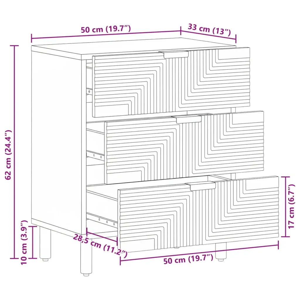Armadietto per letto Marrone 50 x 33 x 62 cm 4017765 - Image 10