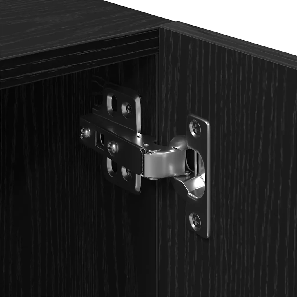 Mobile TV Rovere Nero 100 x 35 x 40 cm Legno multistrato 3333066 - Image 8