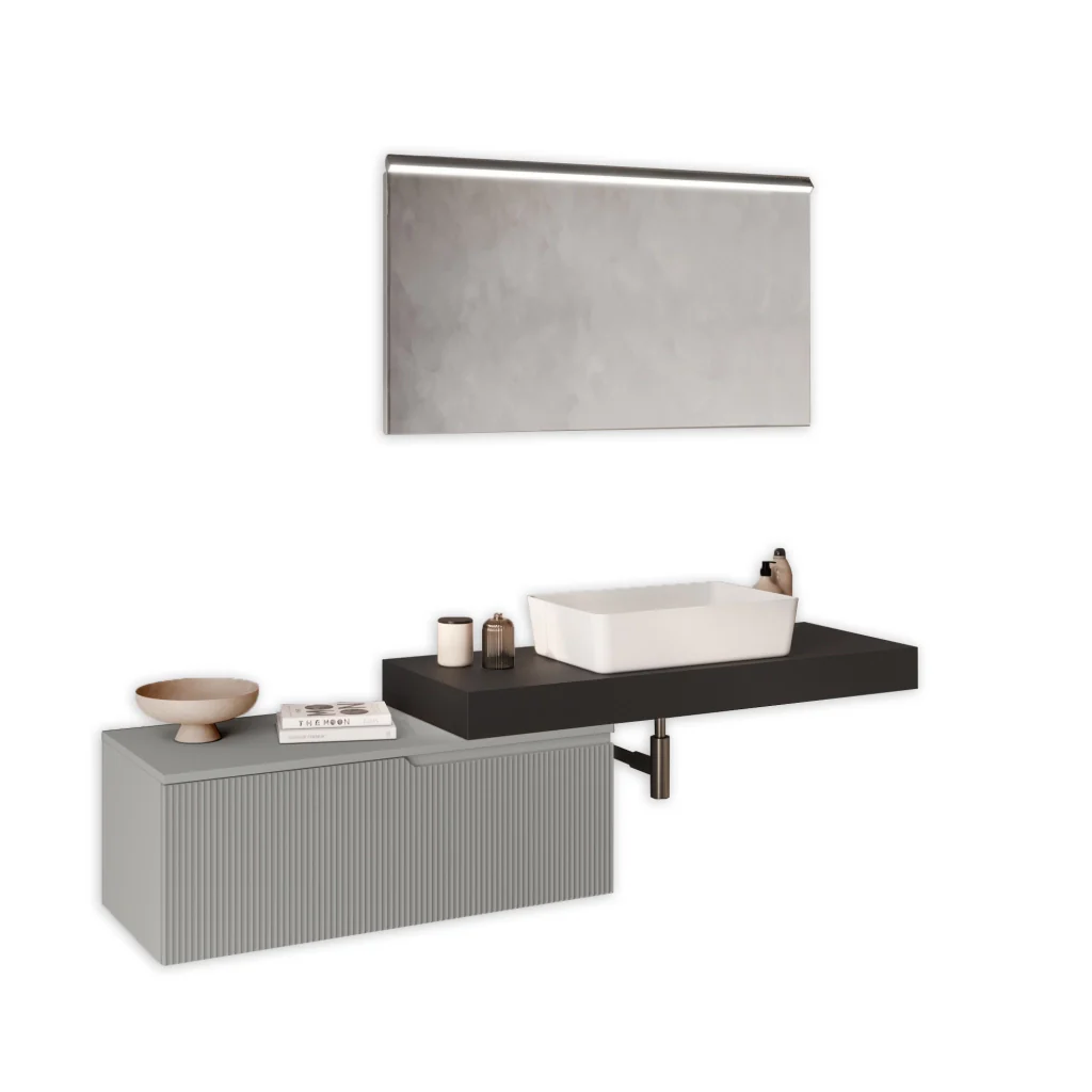 Composizione 4 pezzi VENERE antracite/grigio opaco