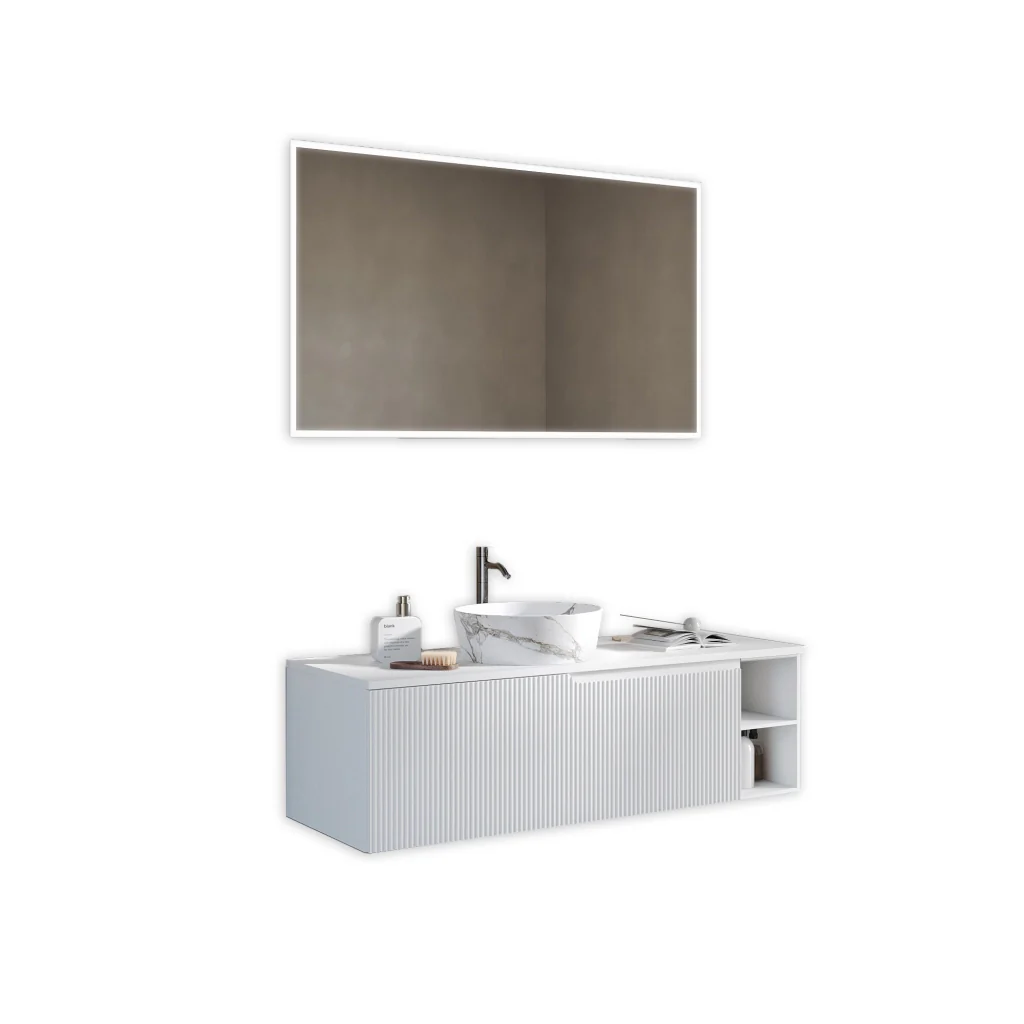 Composizione 5 pezzi VENERE bianco opaco