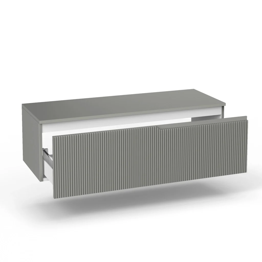 Composizione vasca DX 4 pezzi VENERE bianco/grigio - Image 4