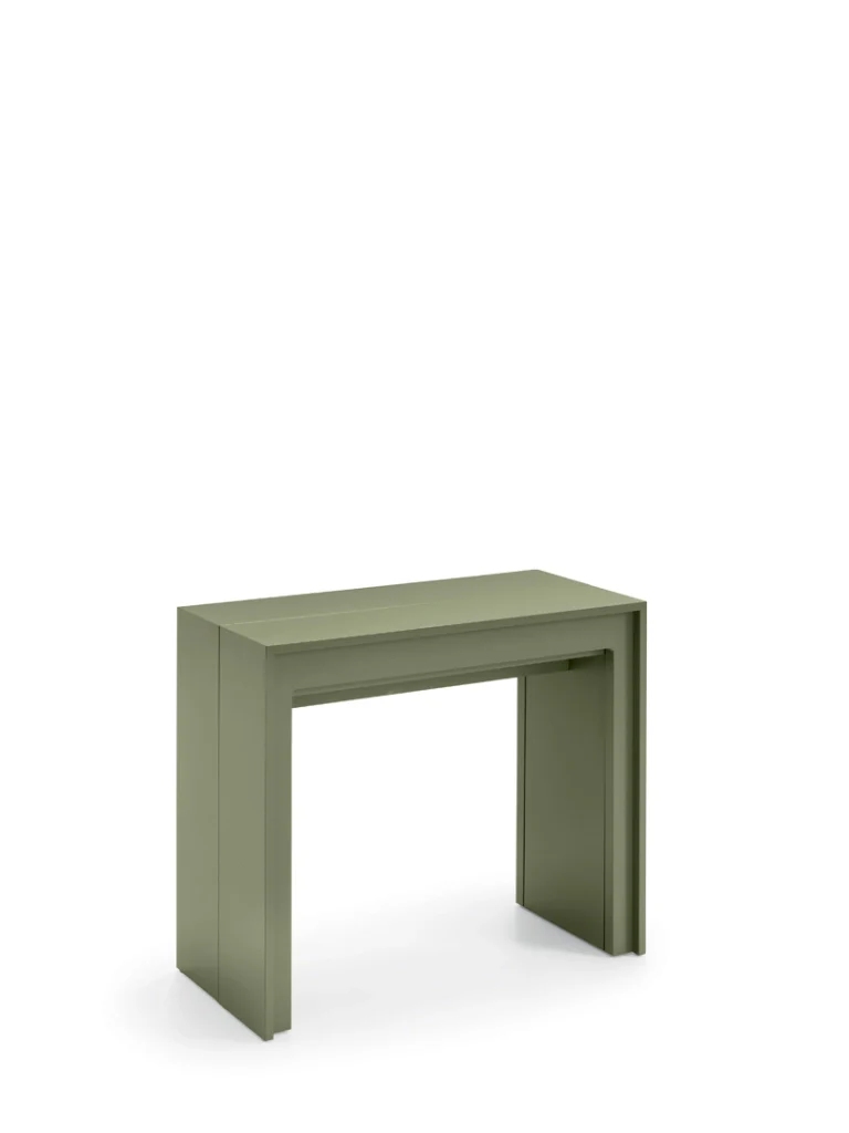 Consolle Allungabile Pinocchio - Tavolo trasformabile in MDF verde opaco antigraffio fino a 10 persone - Stones - Image 3