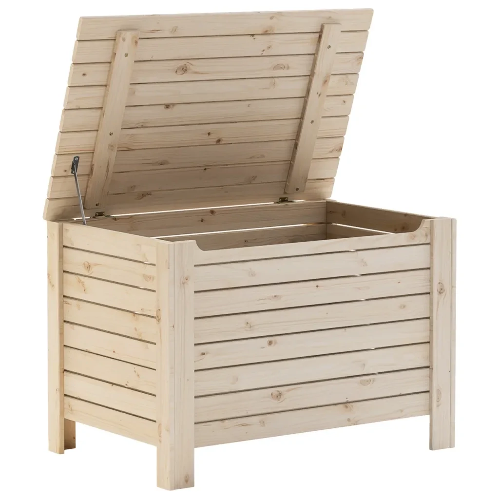 Contenitore con Coperchio RANA 80x49x54 cm Legno Massello Pino - Image 7