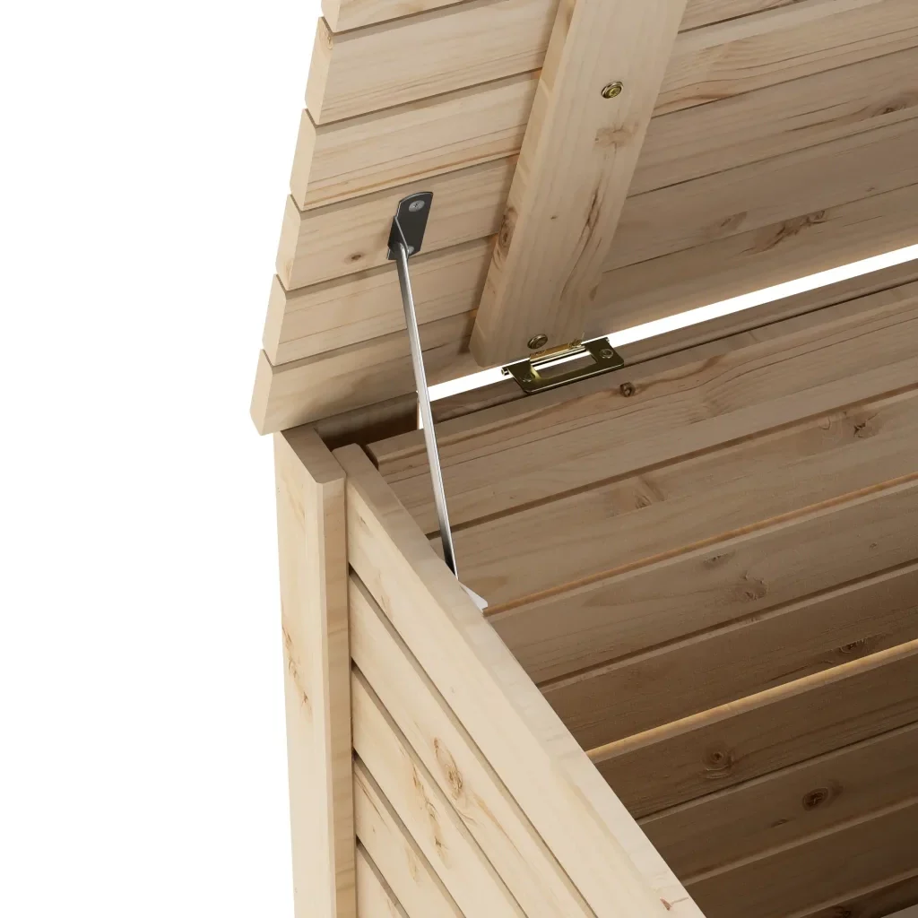 Contenitore con Coperchio RANA 80x49x54 cm Legno Massello Pino - Image 8