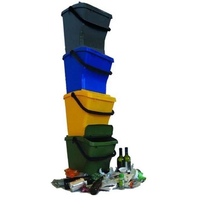 Vigor-blinky Urbaplus Contenitore Raccolta Differenziata Sovrapponibile 40 Lt Carta colore Giallo - Image 3