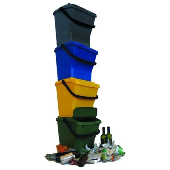 Vigor-blinky Urbaplus Contenitore Raccolta Differenziata Vetro 40 L Polipropilene Antirandagismo Sovrapponibile colore Verde