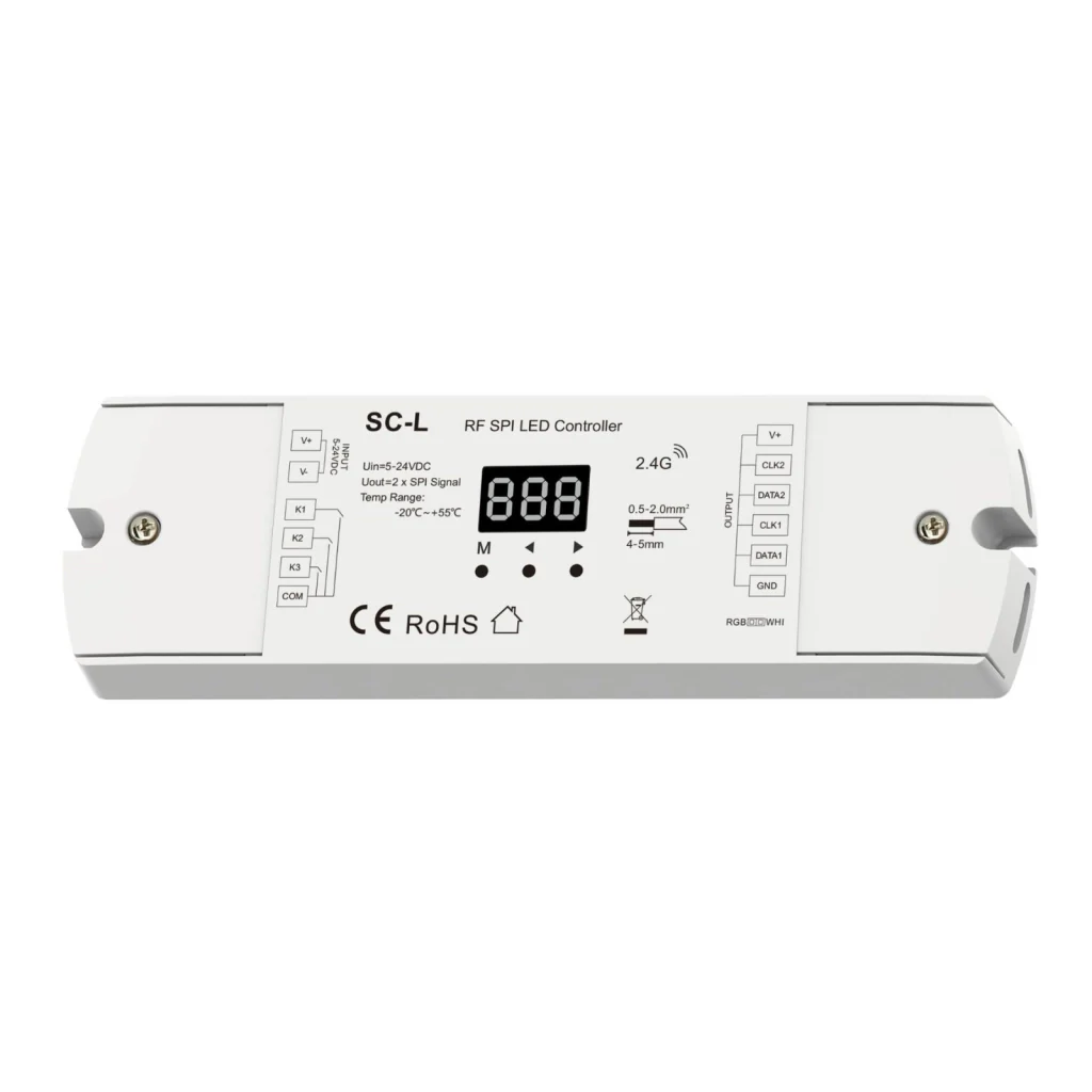 Controller SPI RF 2.4GHz per Strisce LED Digitali, 3 Push Pulsanti, 5-24V DC - Image 2