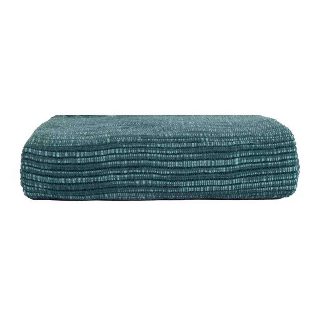 Coperta a quadri blu-verde con frange 130x170cm ANEVIK - Image 4