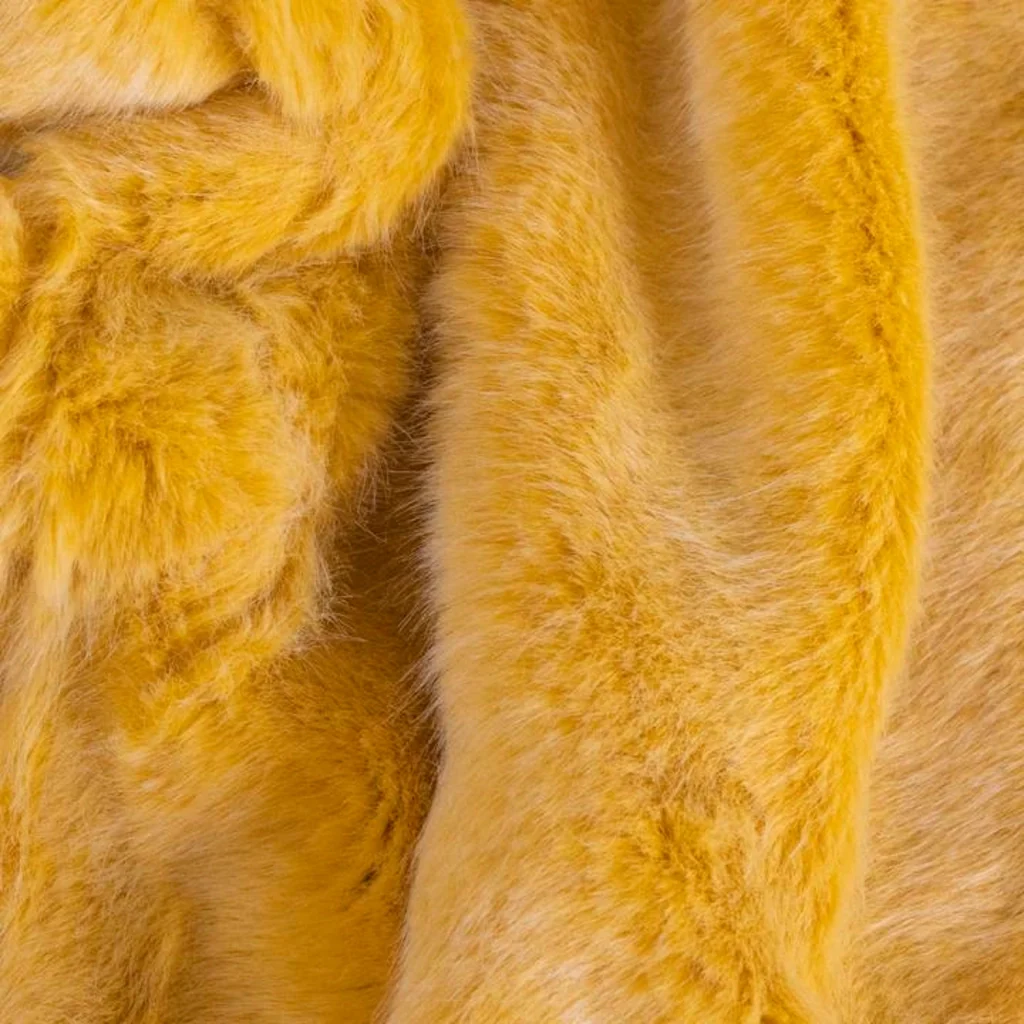 Coperta a quadri gialla 130x160cm MINNOR - Image 5