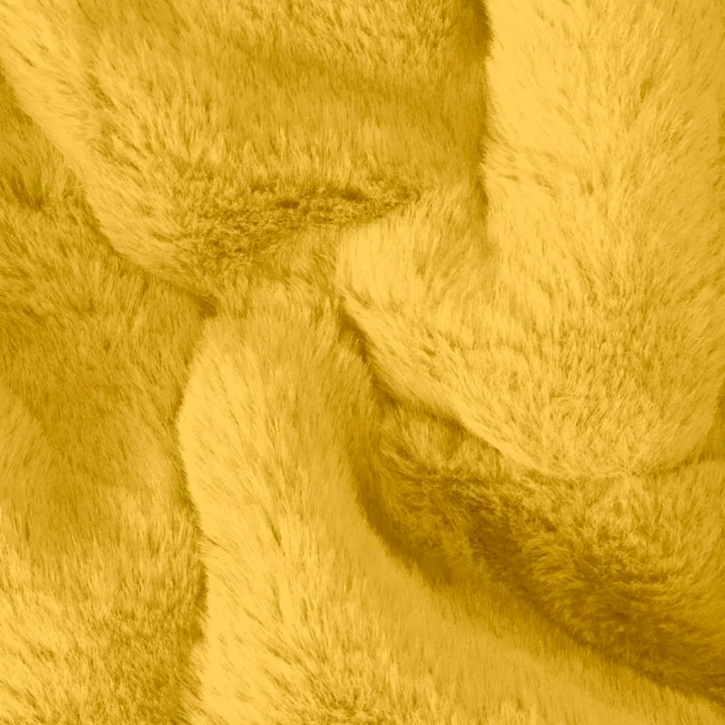 Coperta a quadri gialla 130x170cm MINNOR - Image 3