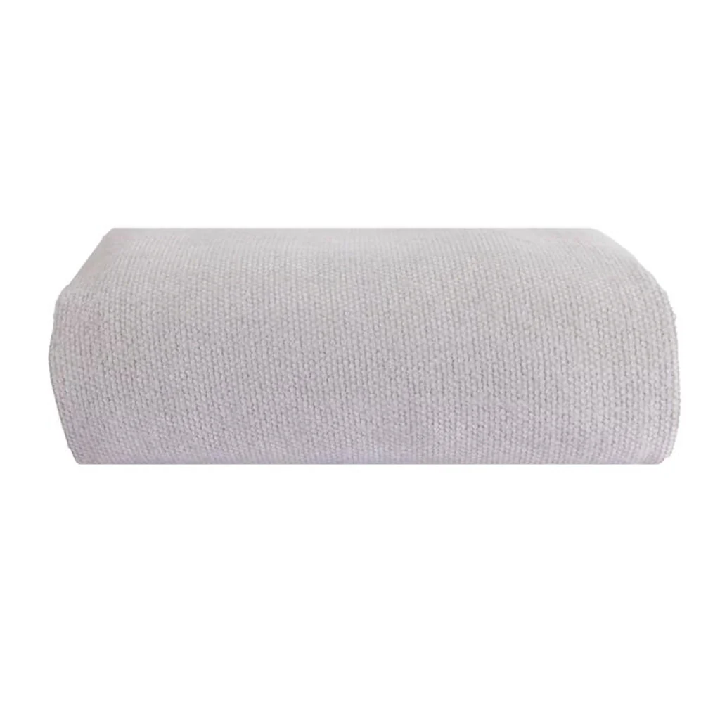 Coperta a quadri grigio chiaro 130x170cm PANORA - Image 5