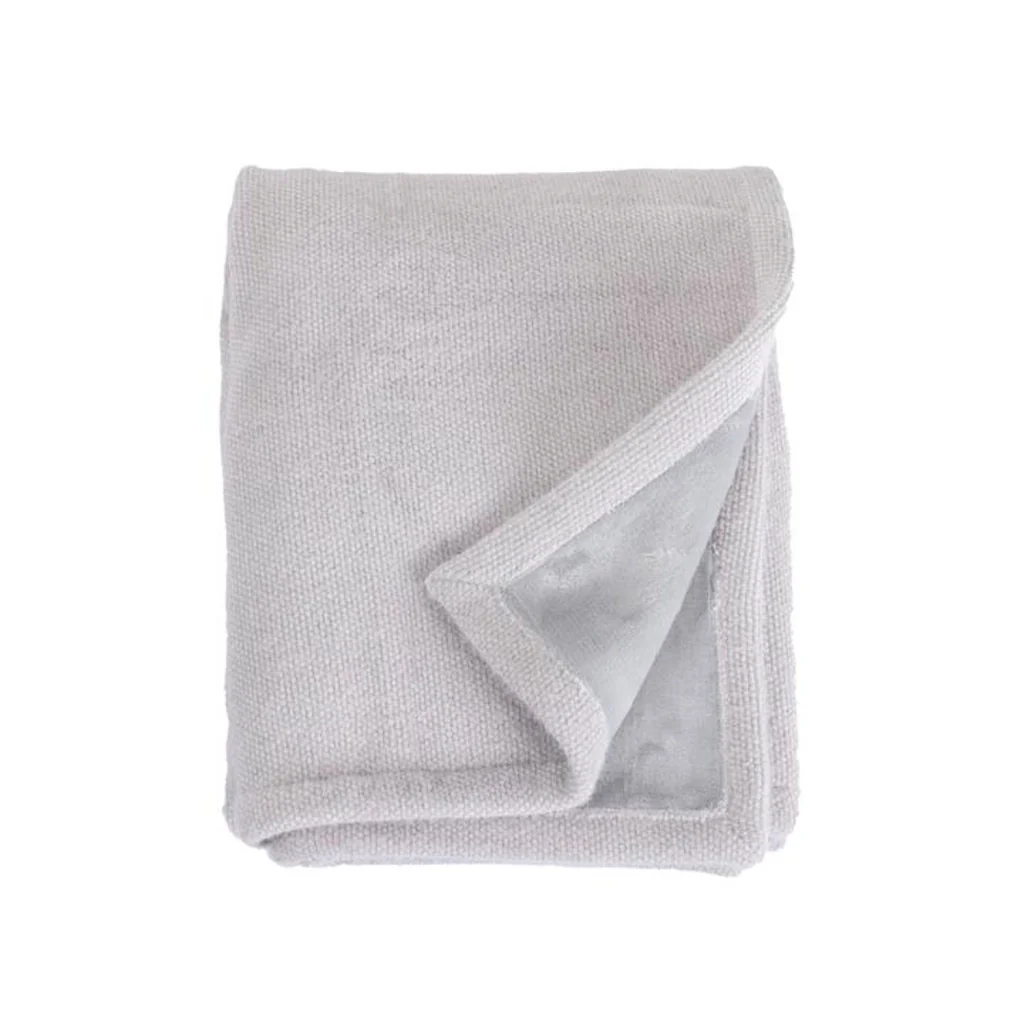 Coperta a quadri grigio chiaro 130x170cm PANORA - Image 7
