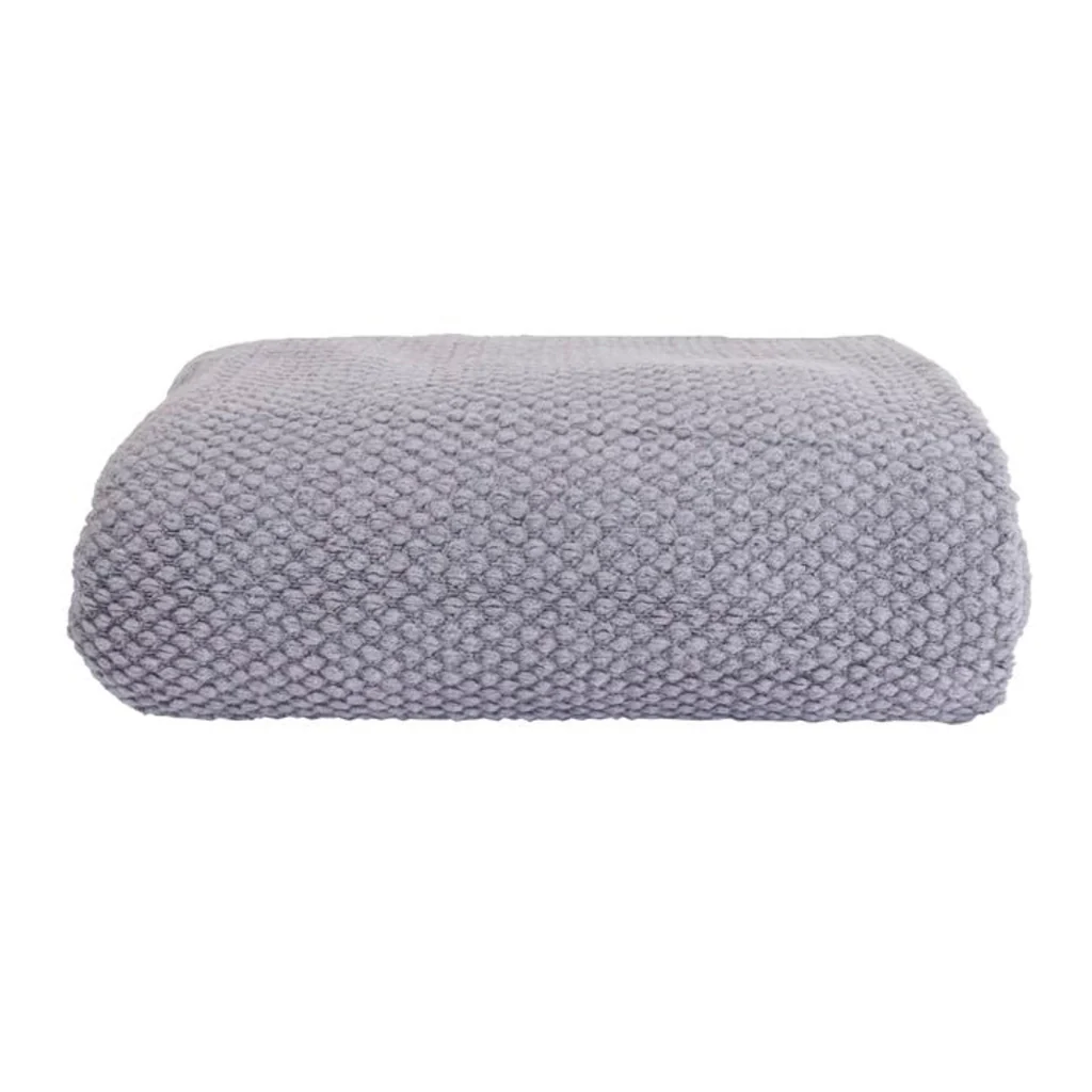 Coperta a quadri grigio chiaro 180x220cm DENARLA - Image 7