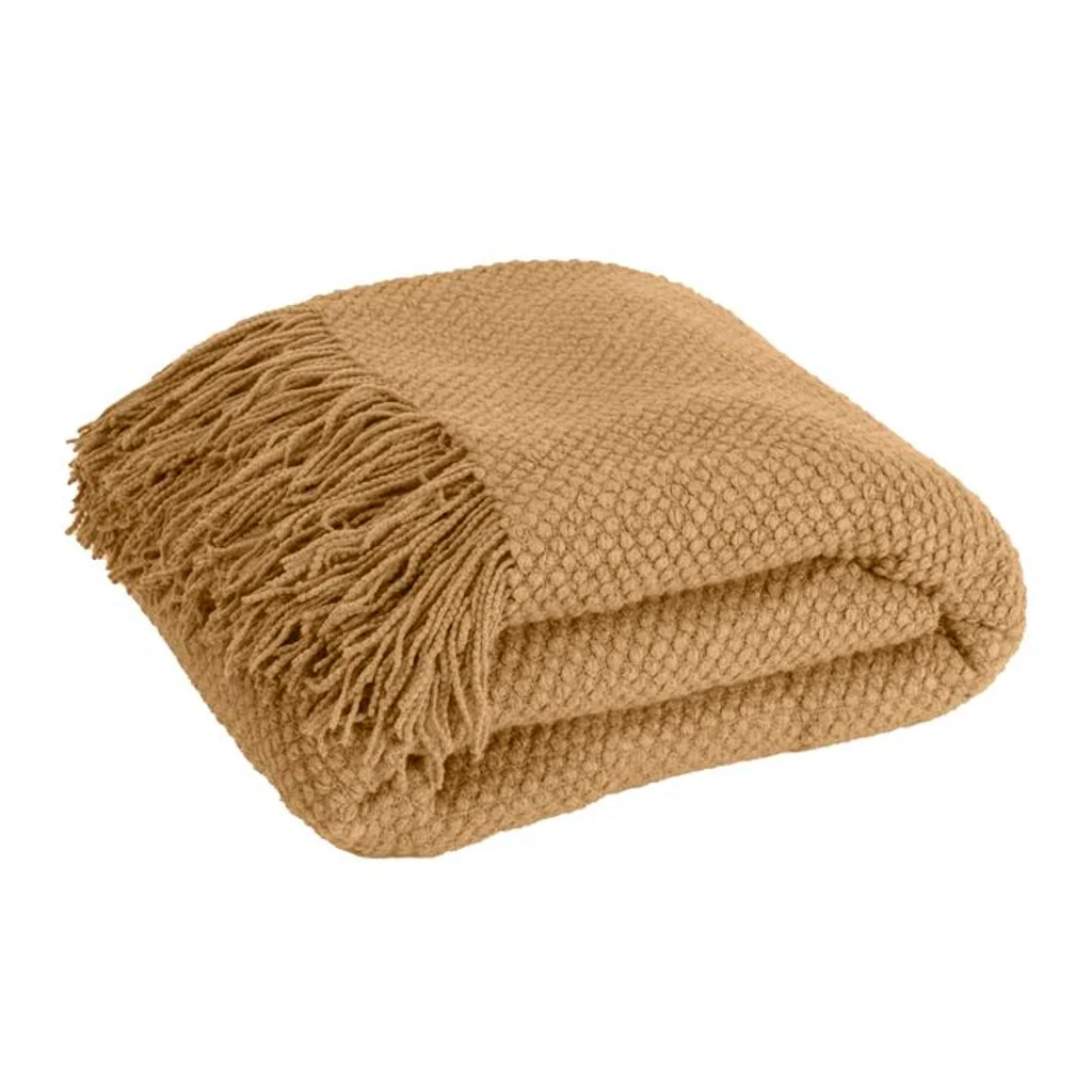 Coperta a quadri marrone per brindare 130x170cm DENARLA - Image 3