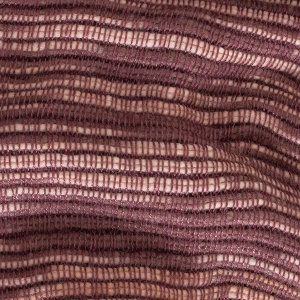 Coperta a quadri prugna con frange 130x170cm ANEVIK - Image 3