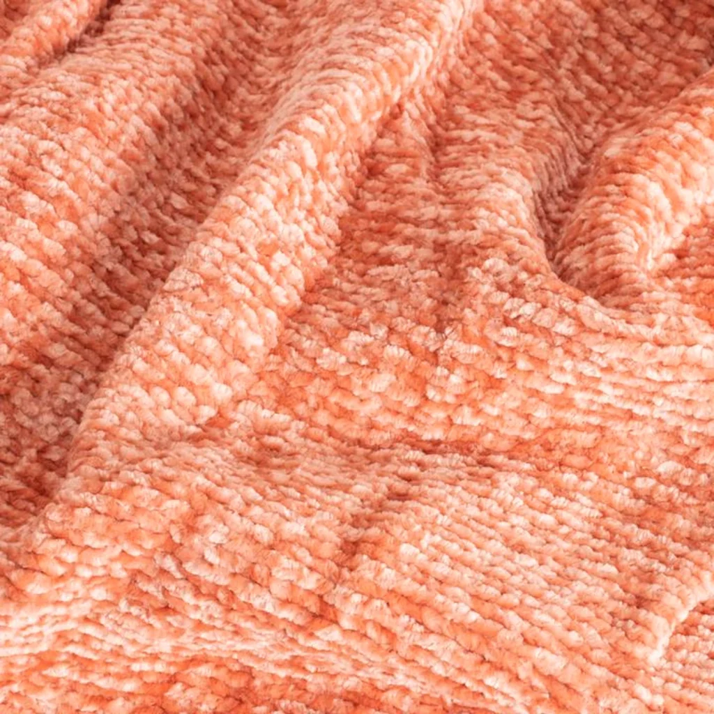 Coperta a quadri rosa salmone 130x170cm SAVORA - Image 4