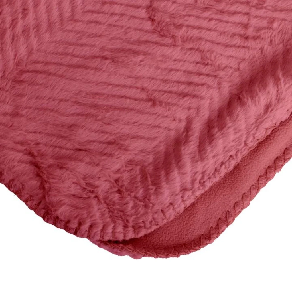 Coperta a quadri rosso lampone 130x170cm ARYNDAL - Image 7