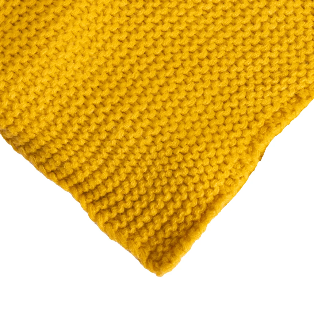 Coperta gialla a maglia 130 × 170 cm - TRICOVA - Image 6