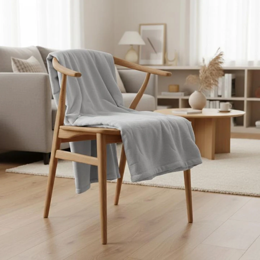 Coperta grigio platino 130x170cm FLANBERG - Image 2