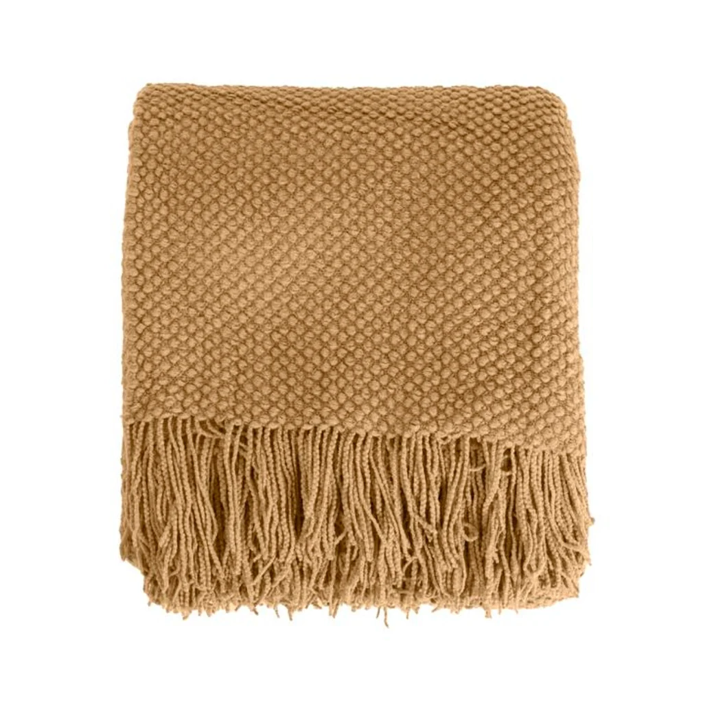 Coperta plaid marrone 130x170cm DENARLA - Image 4