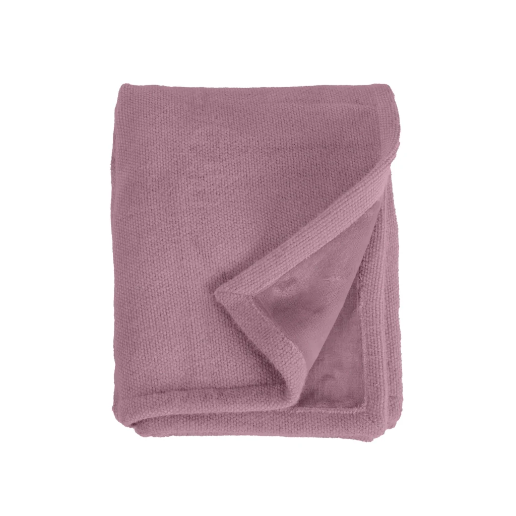 Coperta plaid rosa 130x170cm PANORA - Image 5
