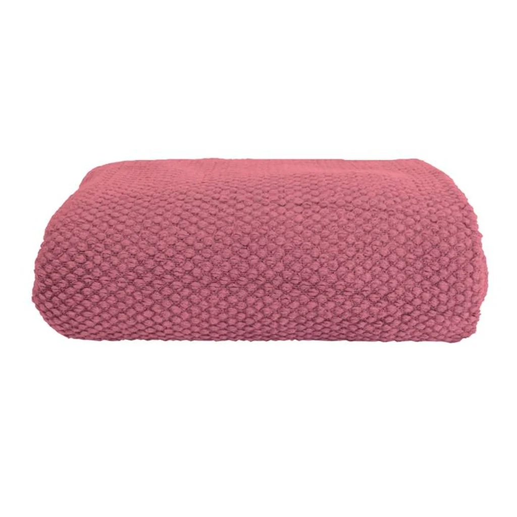 Coperta plaid rosa lampone 130x170cm DENARLA - Image 4