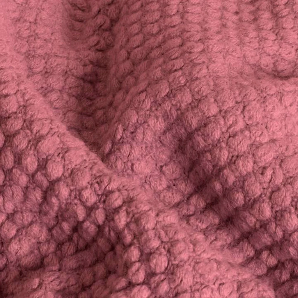 Coperta plaid rosa lampone 130x170cm DENARLA - Image 6