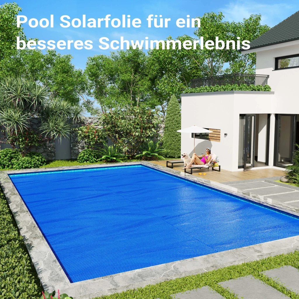 Copertura a bolle d'aria isotermica piscina rettangolare 4x6m blu 120µ - Image 10