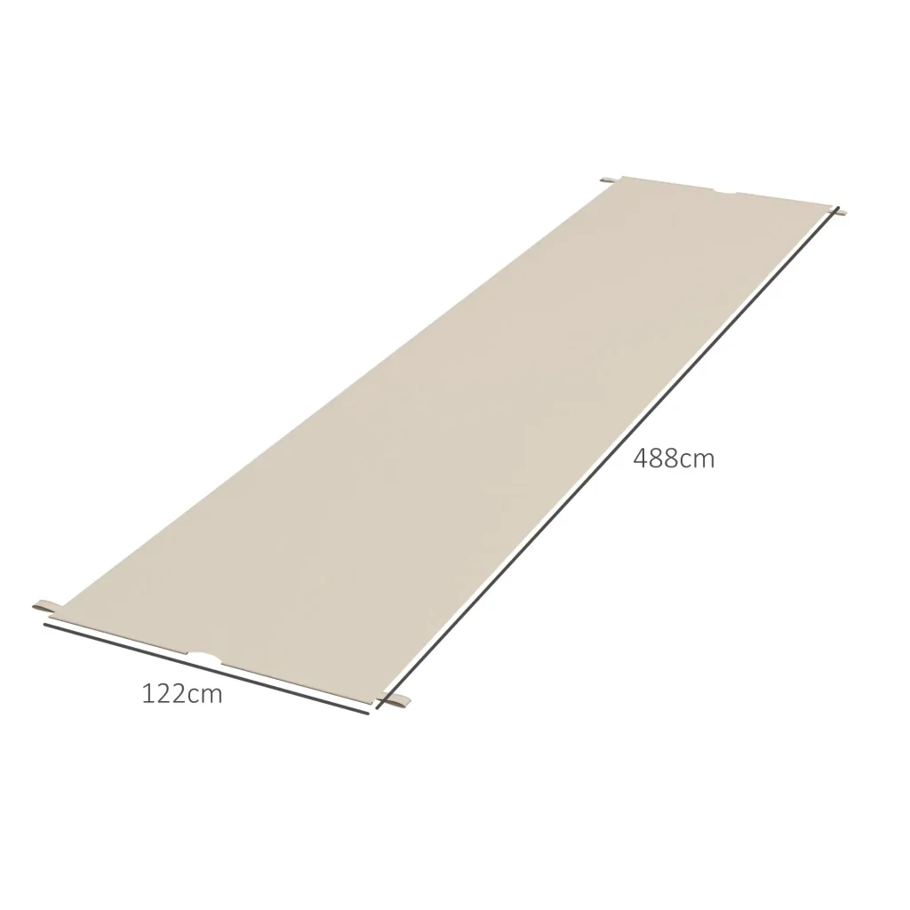 Copertura per Gazebo Pergola 3x3 m 488x122 cm  in PE Impermeabile Cachi - Image 3