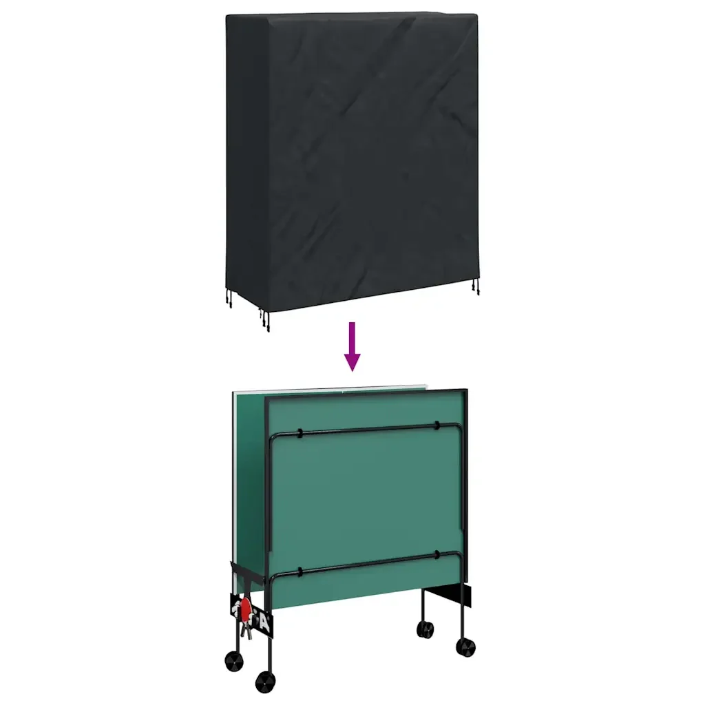 Copertura Tavolo Pingpong Nero 165 x 70 x 185 cm Tessuto 4105929 - Image 9