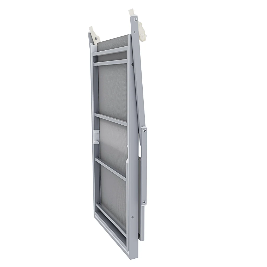 Coppia Di Lettini Grigio Prendisole Pieghevole Professionale In Alluminio Tettuccio Orientabile Tettino Parasole Sdraio Lettino Prendi Sole Mare Spiaggia Piscina Giardino 182 x 60 x 38 cm - Image 6