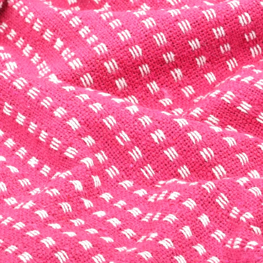 Copriletto in Cotone a Quadri 160x210 cm Rosa 245334 - Image 4