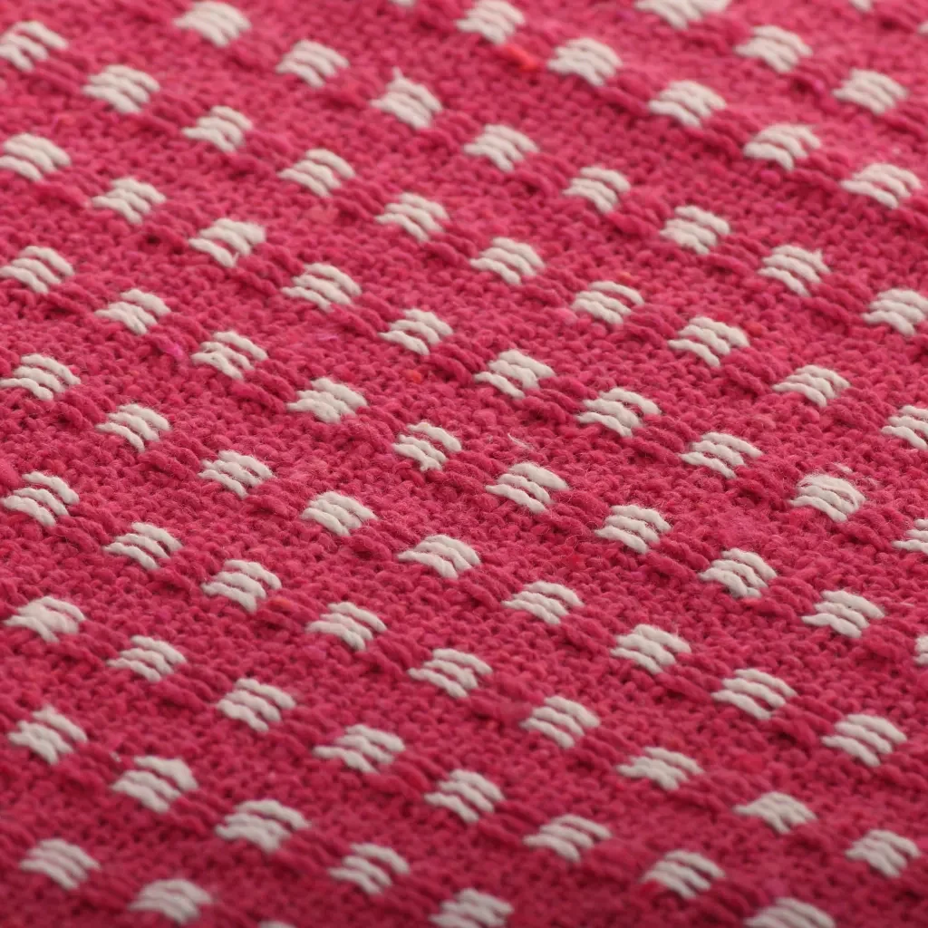 Copriletto in Cotone a Quadri 160x210 cm Rosa 245334 - Image 5