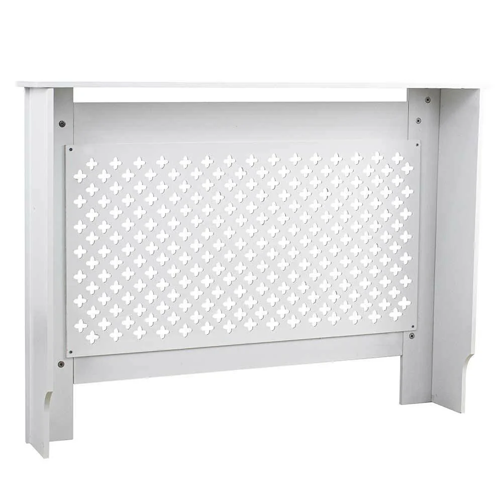 Copritermosifone in Legno MDF 112x19x82cm Copertura Radiatore Calorifero Bianco - Image 10