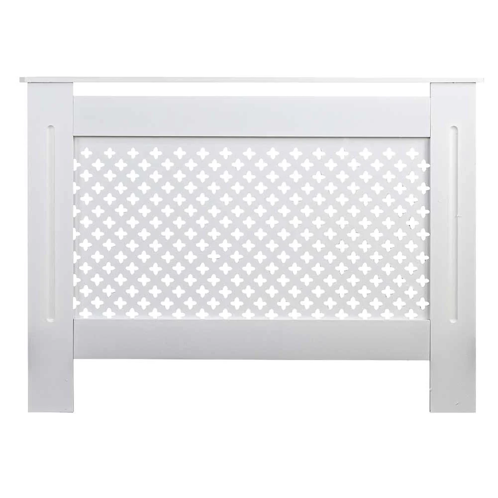 Copritermosifone in Legno MDF 112x19x82cm Copertura Radiatore Calorifero Bianco - Image 7