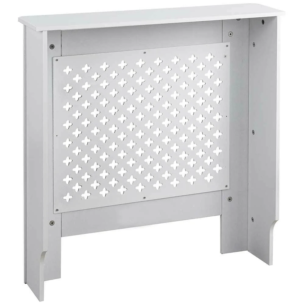 Copritermosifone in Legno MDF 78x19x82cm Copertura Radiatore Calorifero Bianco - Image 10