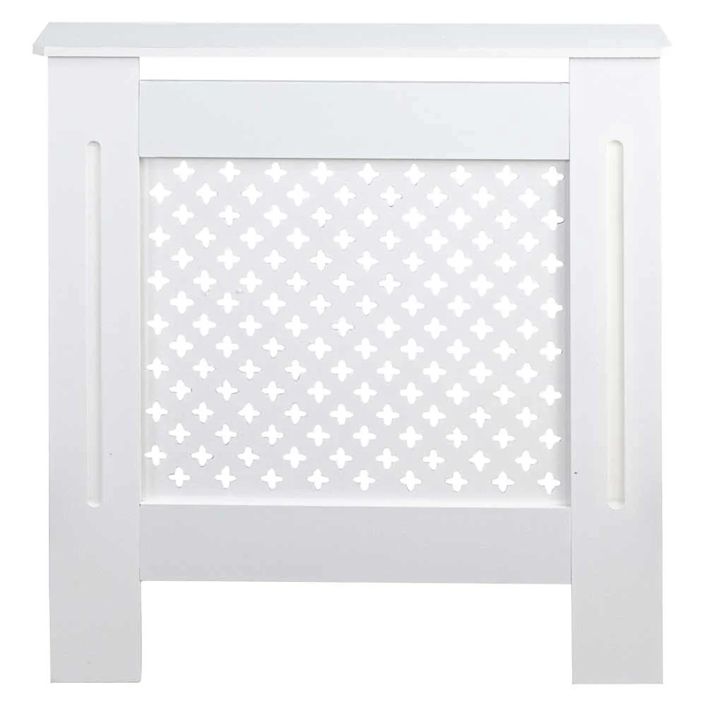 Copritermosifone in Legno MDF 78x19x82cm Copertura Radiatore Calorifero Bianco - Image 5