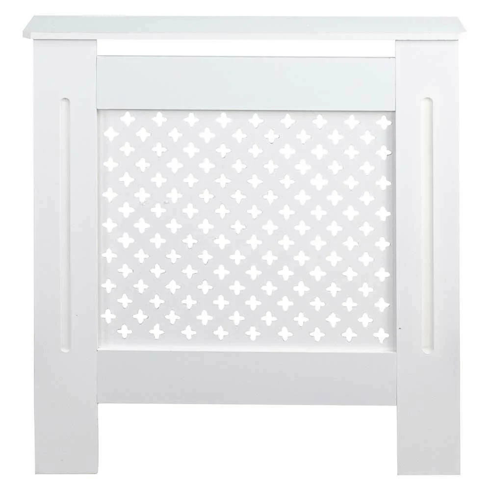 Copritermosifone in Legno MDF 78x19x82cm Copertura Radiatore Calorifero Bianco - Image 6