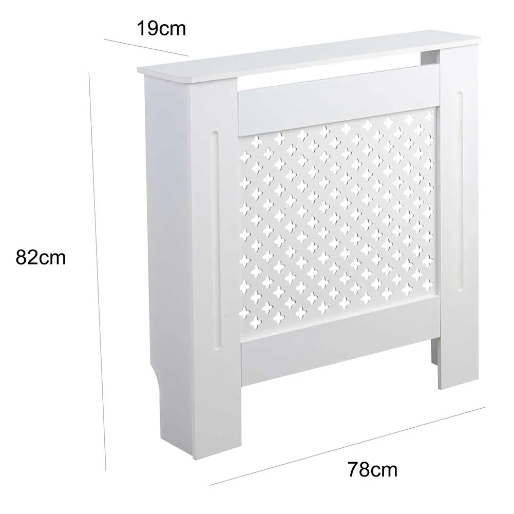 Copritermosifone in Legno MDF 78x19x82cm Copertura Radiatore Calorifero Bianco - Image 7
