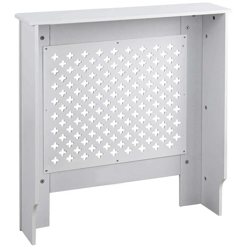 Copritermosifone in Legno MDF 78x19x82cm Copertura Radiatore Calorifero Bianco - Image 9