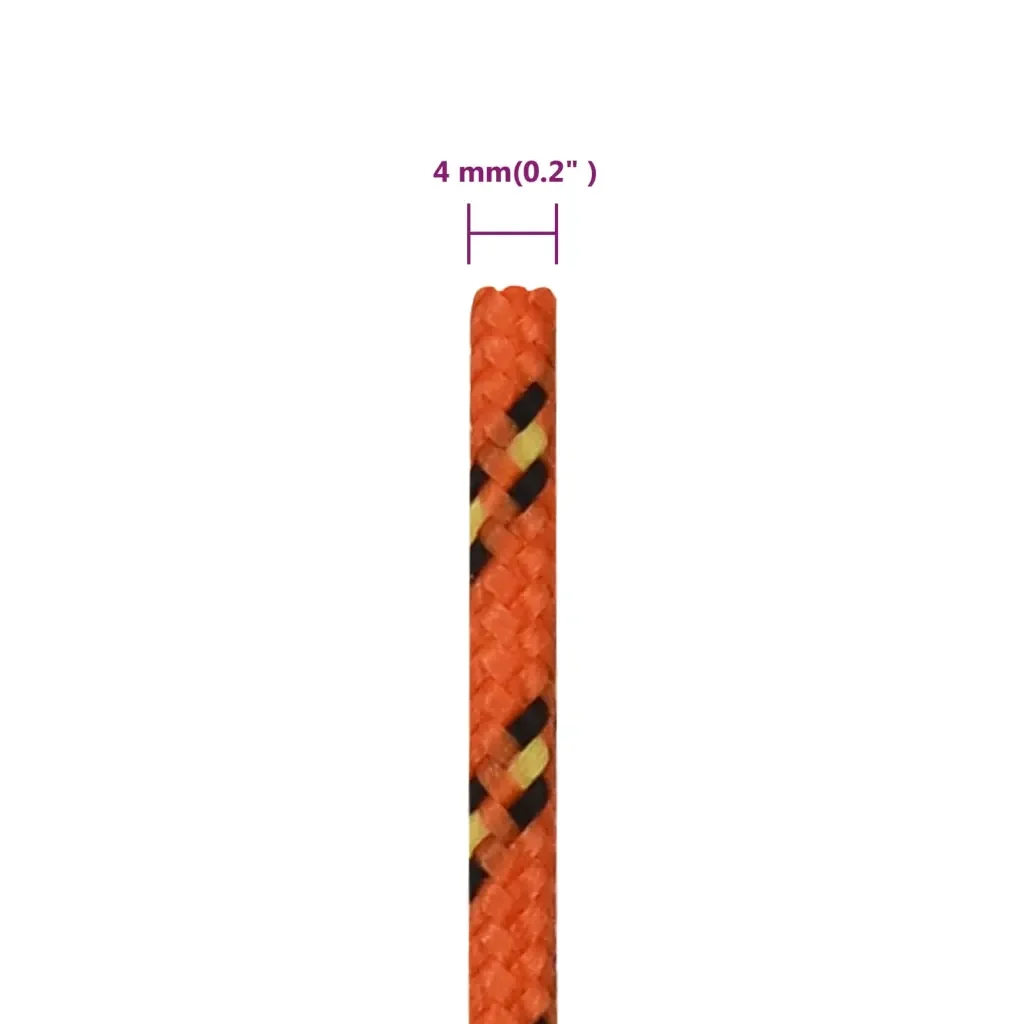 Corda per barca Arancione 4 mm 100 m in Polipropilene 152647 - Image 5