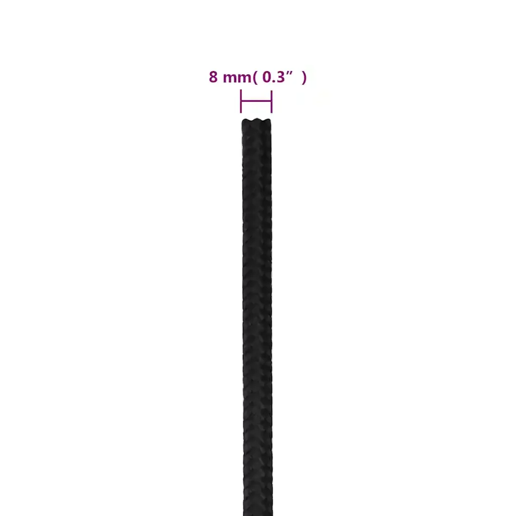 Corda Nautica Completamente Nera 8 mm 250 m in Polipropilene cod mxl 44491 - Image 6