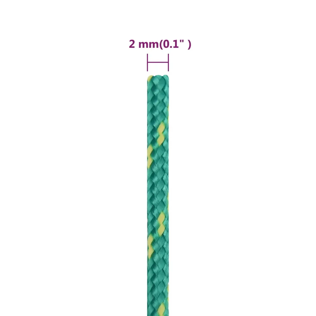 Corda per barca Verde 2 mm 100 m in Polipropilene 152690 - Image 5